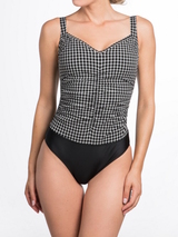 Bomain Check All Over noir/blanc maillot de bain
