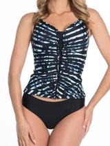 Bomain Madeira noir/print tankini set
