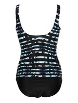 Bomain Madeira noir/print tankini set