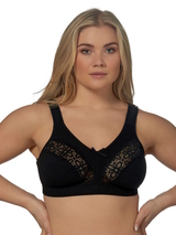 Elbrina Liv noir soutien-gorge sans armatures en dentelle