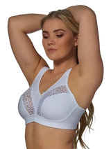 Elbrina Liv blanc soutien-gorge sans armatures en dentelle