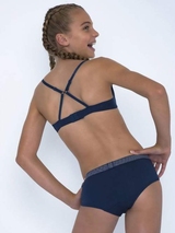 Seins et culottes bouffantes Anny bleu marine soutien-gorge pour fille