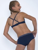 Seins et culottes bouffantes Anny bleu marine soutien-gorge pour fille