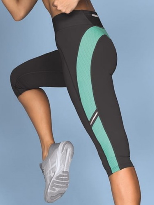 Anita Active Sport Tights 3/4 gris/menthe legging