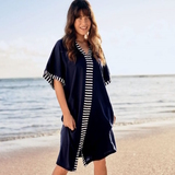 Maillots de bain Anita Morella bleu marine/blanc robe de plage