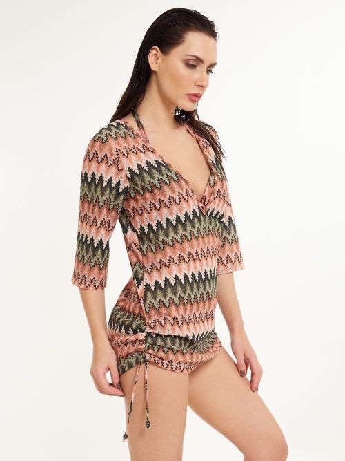 Plage de LingaDore Neva vert/rose tunique