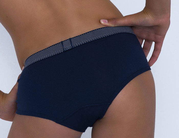 Seins et culottes bouffantes Anny bleu marine shortie