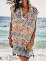 Plage de Rosa Faia Divar blanc/print tunique