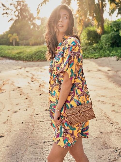 Maillots de bain Rosa Faia Tahiti jaune/print robe de plage