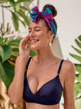 Maillots de bain Rosa Faia Maja bleu marine haut de bikini préformé