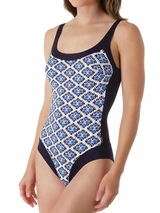 Plage de Rosa Faia Fanny bleu/print maillot de bain