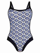 Plage de Rosa Faia Fanny bleu/print maillot de bain