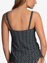 Plage de Rosa Faia Malaika noir/blanc tankini top