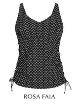 Plage de Rosa Faia Malaika noir/blanc tankini top