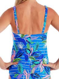 Maillots de bain Rosa Faia Noemi bleu/print tankini top