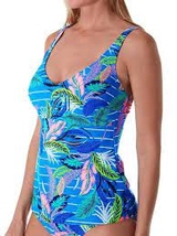 Plage de Rosa Faia Noemi bleu/print tankini top