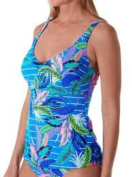 Maillots de bain Rosa Faia Noemi bleu/print tankini top