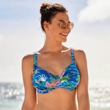 Maillots de bain Rosa Faia Sibel bleu/print soutien-gorge bikini corbeille