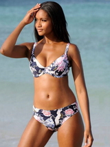 Maillots de bain Rosa Faia Celine bleu marine/print soutien-gorge bikini corbeille