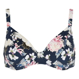 Maillots de bain Rosa Faia Celine bleu marine/print soutien-gorge bikini corbeille