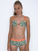 Seins et culottes bouffantes Jackie vert/print soutien-gorge pour fille