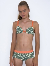 Seins et culottes bouffantes Jackie vert/print shortie