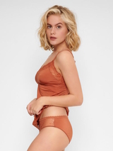 LingaDore Quotidien Basic cuir brun slip