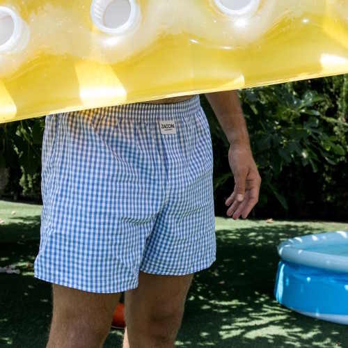 Zaccini Woven bleu/blanc caleçon