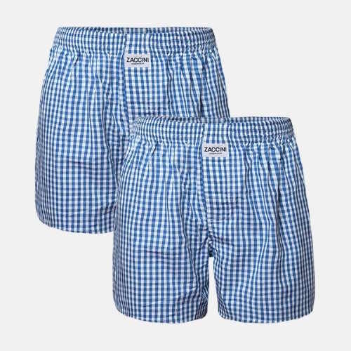 Zaccini Woven bleu/blanc caleçon