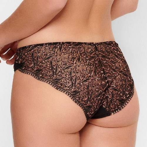 LingaDore In love with embroidery noir/cuivre slip
