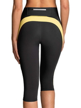 Anita Active Sport Tights 3/4 gris//jaune legging