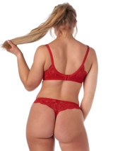 After Eden D-Cup & Up Faro rouge culotte string