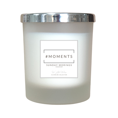 Moments Le dimanche matin argent bougie parfumée
