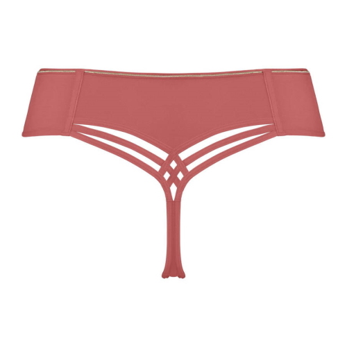 Marlies Dekkers Dame de Paris rose with gold culotte string