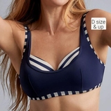 Maillots de bain Marlies Dekkers Mariniere bleu marine/ivoire haut de bikini préformé