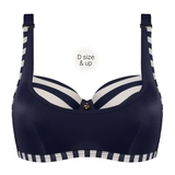 Maillots de bain Marlies Dekkers Mariniere bleu marine/ivoire haut de bikini préformé