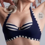 Maillots de bain Marlies Dekkers Mariniere bleu marine/ivoire haut de bikini préformé