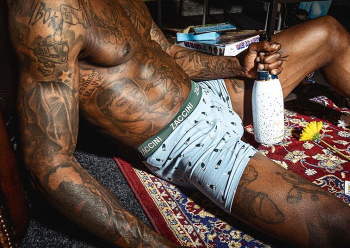 Zaccini Champagne bleu/print boxer