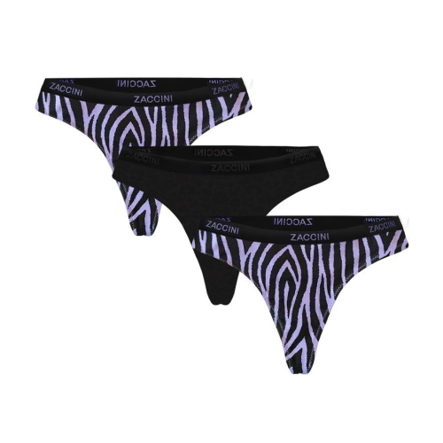 Zaccini Zebra noir/blanc culotte string