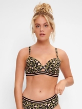 Plage de LingaDore Black Panter animal print haut de bikini préformé