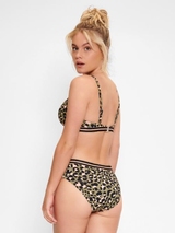Plage de LingaDore Black Panter animal print haut de bikini préformé