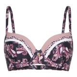 Plage de LingaDore Paisley Love noir/print haut de bikini préformé