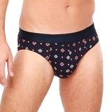 HOM Marius bleu marine/print slip pour hommes