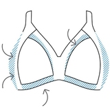 Naturana Minimizer bordeaux soutien-gorge sans armatures en dentelle