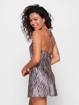 LingaDore Night Striped Zebra noir/print nuisette