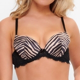 LingaDore Striped Zebra noir/print soutien-gorge push up