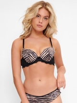 LingaDore Striped Zebra noir/print soutien-gorge push up