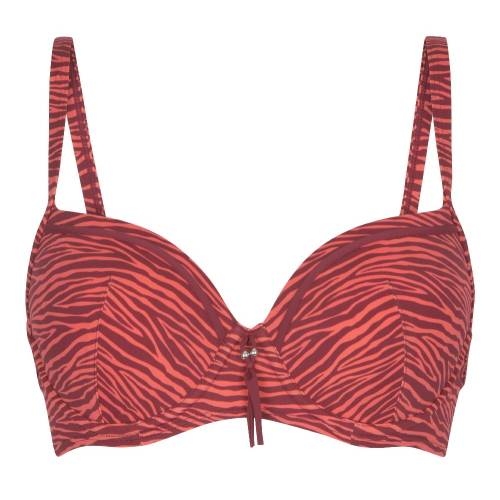 Plage de LingaDore Bright Zebra animal print haut de bikini préformé