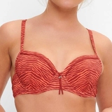 Plage de LingaDore Bright Zebra animal print haut de bikini préformé