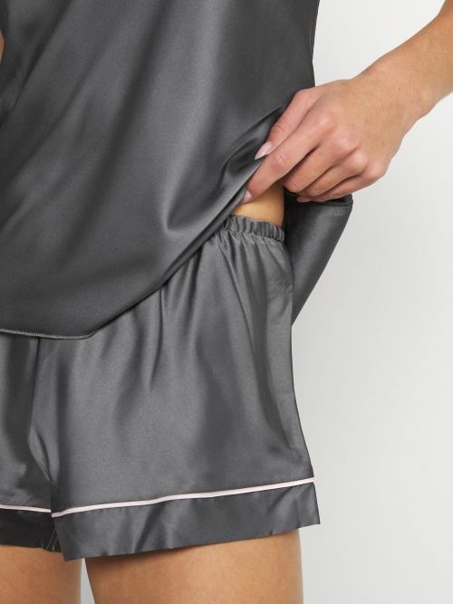 LingaDore Night Simple Satin anthracite shortama